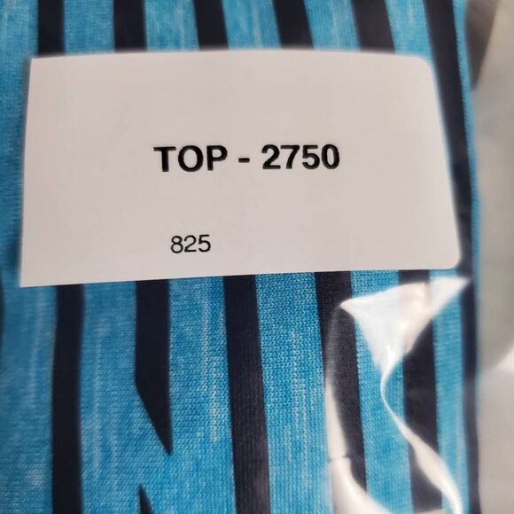 Nike Dri-Fit Men’s L Blue Black Stripe Training Tee Athletic Shirt - Picture 6 of 6